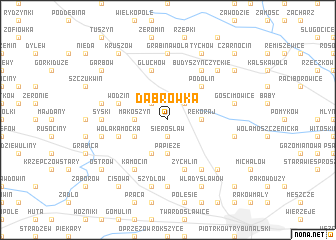 map of Dąbrówka