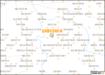 map of Dąbrówka