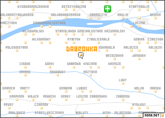 map of Dąbrówka