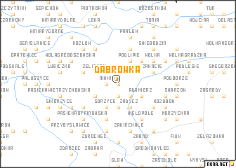 map of Dąbrówka