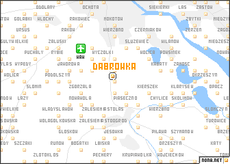 map of Dąbrówka