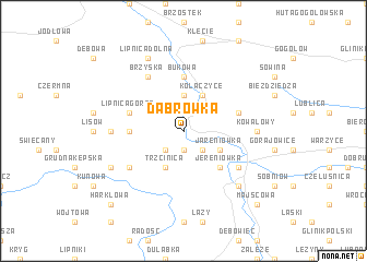 map of Dąbrówka
