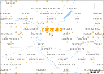 map of Dąbrówka