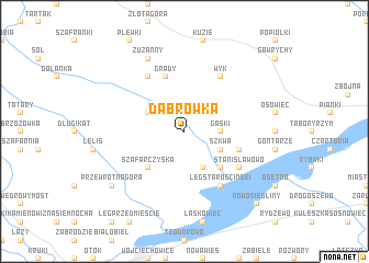 map of Dąbrówka