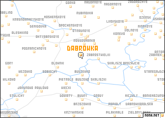 map of Dąbrówka