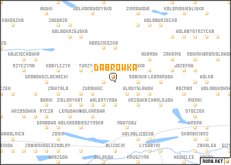 map of Dąbrówka