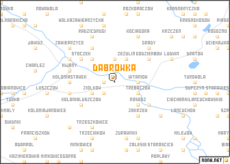 map of Dąbrówka