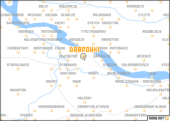 map of Dąbrówki