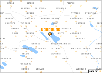 map of Dąbrówno