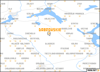 map of Dąbrowskie