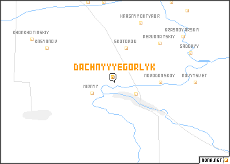 map of Dachnyy Yegorlyk