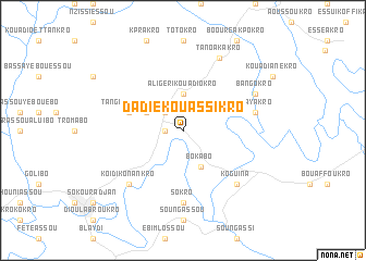 map of Dadiékouassikro