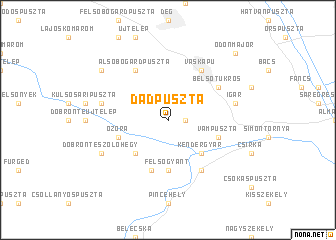 map of Dádpuszta
