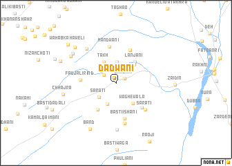 map of Dādwāni
