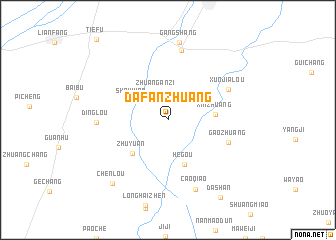 map of Dafanzhuang