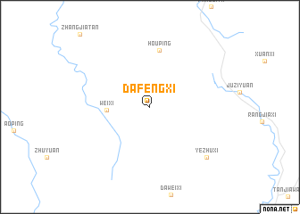 map of Dafengxi