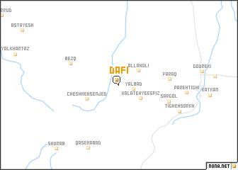 map of Dāfī