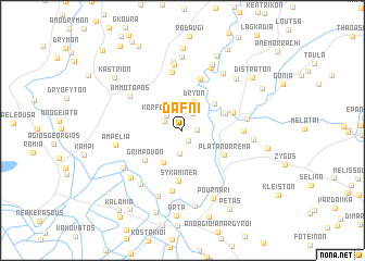 map of Dáfni