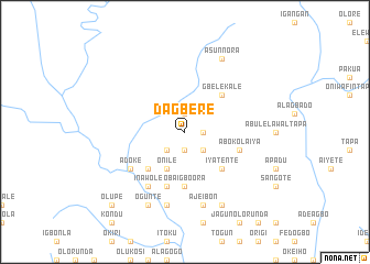 map of Dagbere