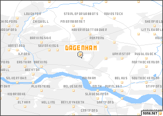 map of Dagenham