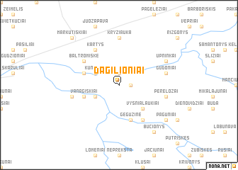 map of Dagilioniai