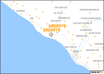 map of Dagomys