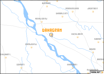 map of Dahāgrām