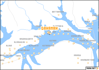 map of Daḩāmah