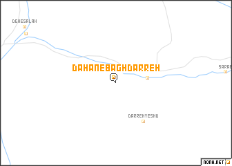 map of Dahan-e Bāghdarreh