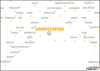 map of Dahan-e Garm Ow