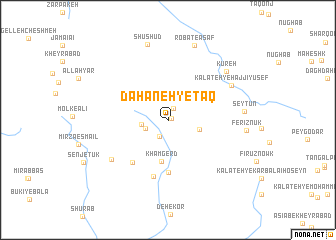 map of Dahaneh-ye Taq