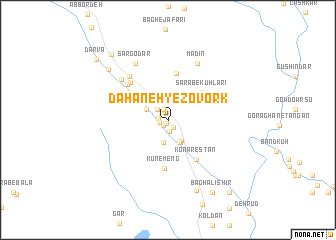 map of Dahaneh-ye Zovork