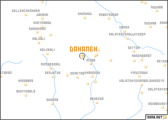 map of Dahaneh