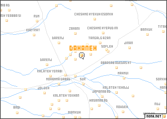 map of Dahāneh