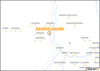 map of Dahan-e Jowkak