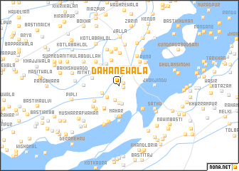 map of Dahanewāla