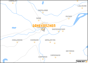 map of Dahekanzhen