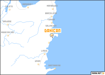map of Dahican