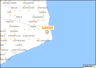 map of Dahme