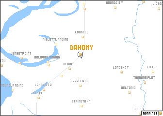 map of Dahomy