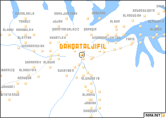 map of Daḩqat al Jifil