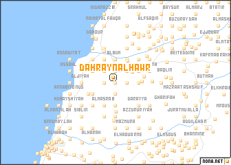 map of Ḑahr ‘Ayn al Ḩawr