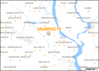 map of Dajapuszta