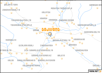 map of Dājīvand