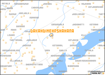 map of Dakāhdi Mehr Shahāna