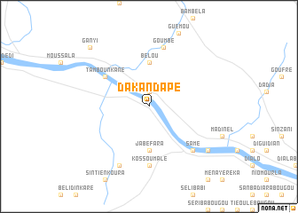 map of Dakandape