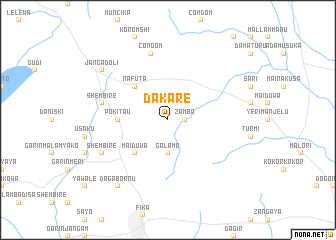 map of Dakare