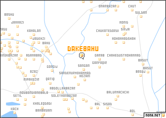 map of Dak-e Bāhū