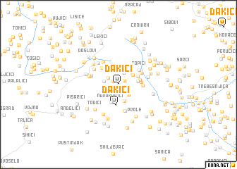 map of Dakići