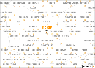 map of Dakié